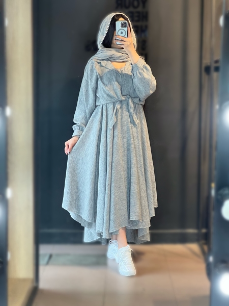 دو تیکه کفتان با شومیز گره ای