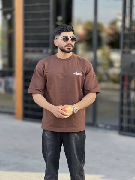 تیشرت دورس مینیمال Moncler قهوه ای