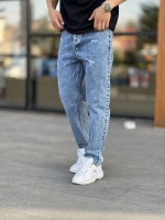شلوار مام فیت جین Zara آبی روشن کد 380