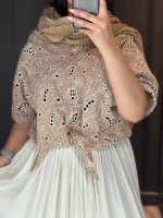 شومیز گره ای قلاب بافی