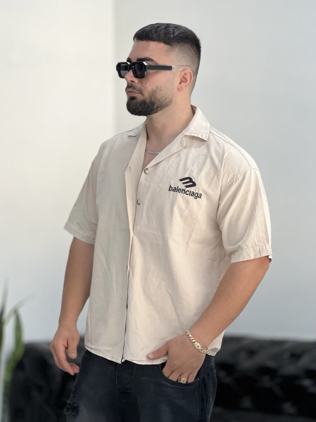 پیراهن لینن Balenciaga استخونی