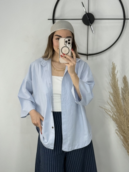 شومیز لینن زنانه ابی اسمونی کد 30