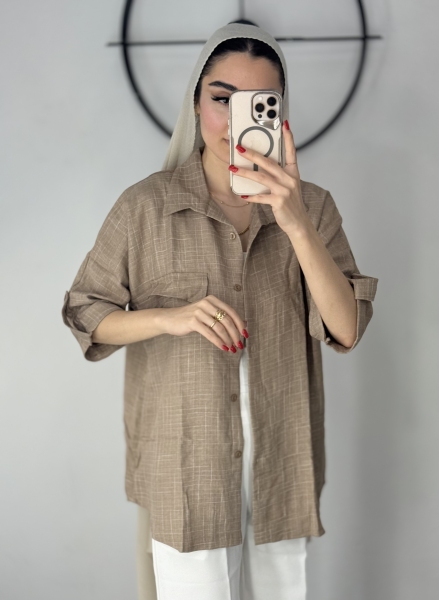 شومیز زنانه کرم کد 40