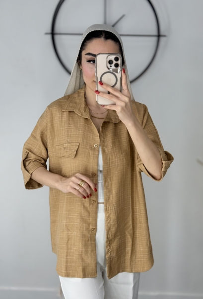 شومیز زنانه نسکافه ای کد 40