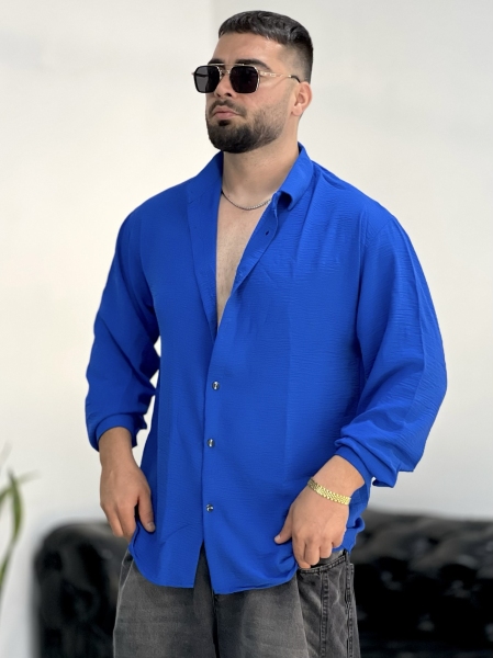 پیراهن بالنی Linen آبی