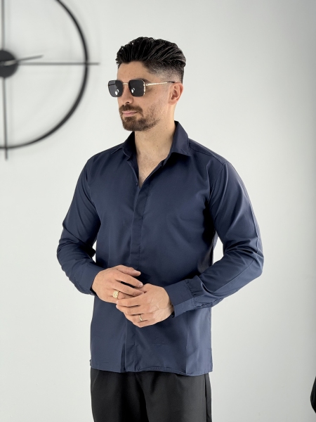 پیراهن دوشین سرمه ایی کد 160