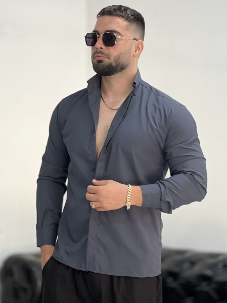 پیراهن دوشین SLIMFIT خاکستری