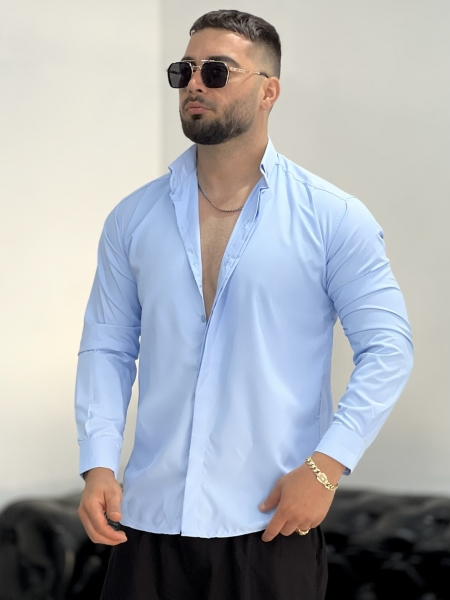 پیراهن دوشین SLIMFIT آسمانی