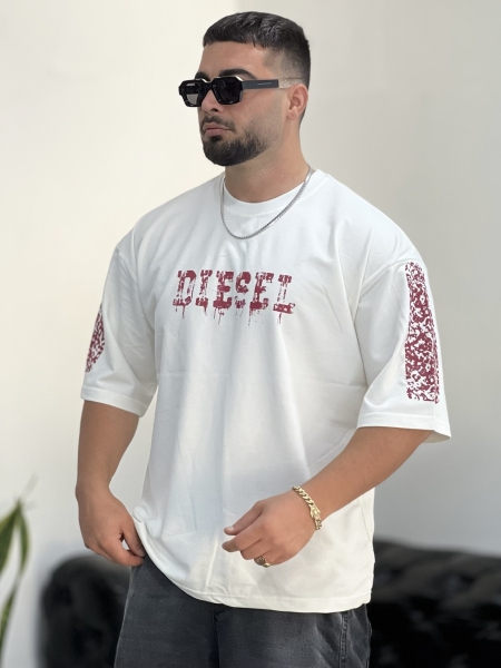 تیشرت 2نخ Diesel سفید