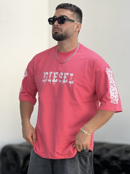 تیشرت 2نخ Diesel صورتی