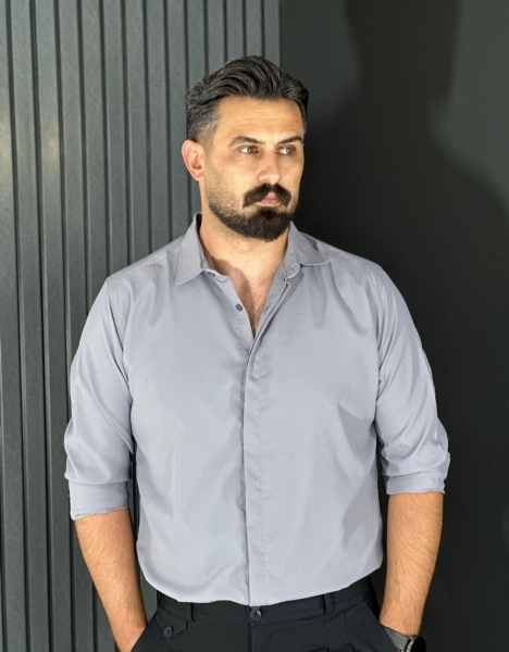 پیراهن دوشین مردانه رنگ طوسی