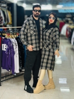 کفتان و پیراهن پشمی پارچه وارداتی ( مشکی سفید)