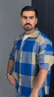پیراهن پشمی قهوه ای ابی