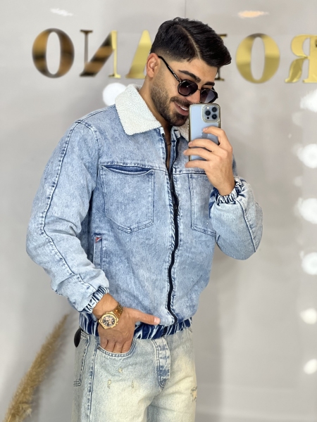 کاپشن جین باکسی Star آبی