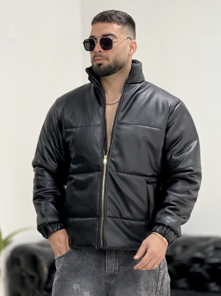 کاپشن باکسی چرم RIKO