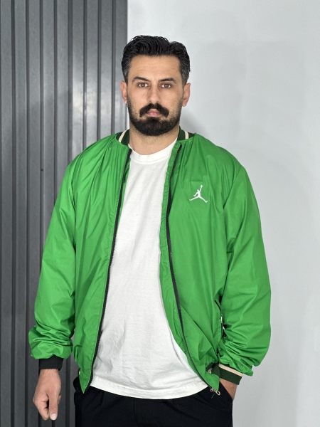 کاپشن بادگیر خلبانی مردانه داخل خز سبز