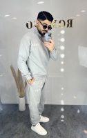 ست دورس نیم زیپ شلوار Zara طوسی