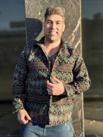 پیراهن پشمی گرم بالا (تخفیف روز مرد)فیروزه ای