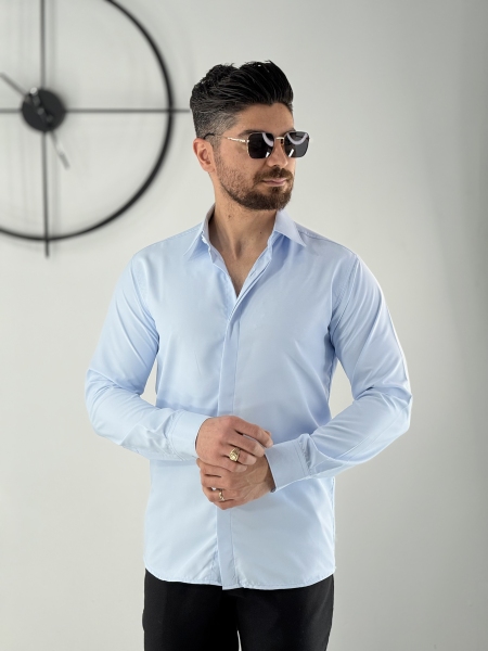 پیراهن دوشین آبی آسمانی