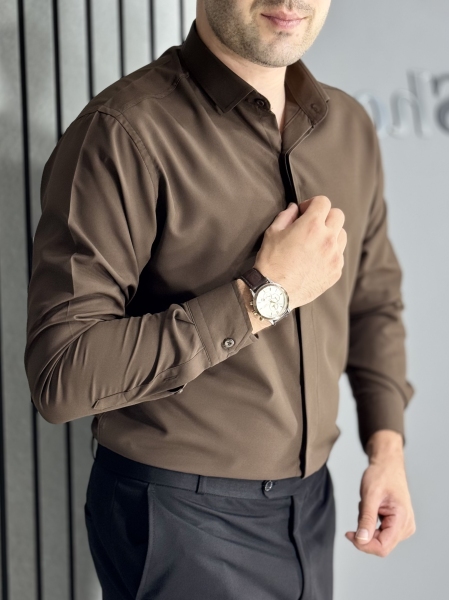 پیراهن دوشین قهوه ای