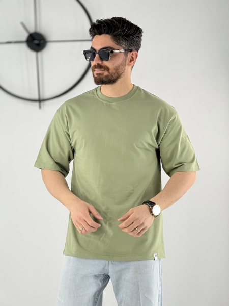 تیشرت ساده 3 نخ سبز