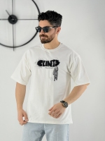 تیشرت 3 نخ طرح clints سفید