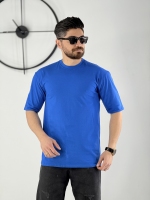 تیشرت ساده پنبه 28 آبی شالی