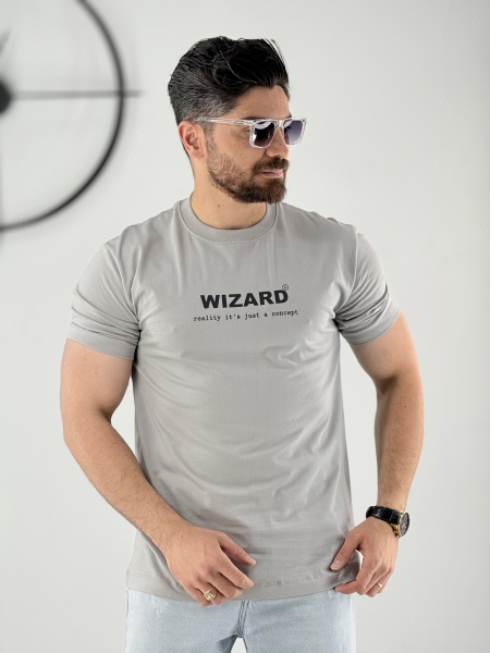 تیشرت اندامی wizard طوسی
