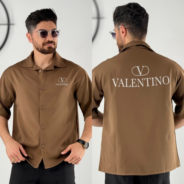 پیراهن مازراتی دبل طرح valentino موکا
