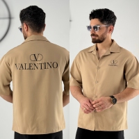 پیراهن مازراتی دبل طرح valentino کرم تیره