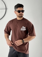 تیشرت 2نخ طرح stay موکا