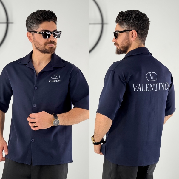 پیراهن مازراتی دبل طرح valentino سرمه ایی