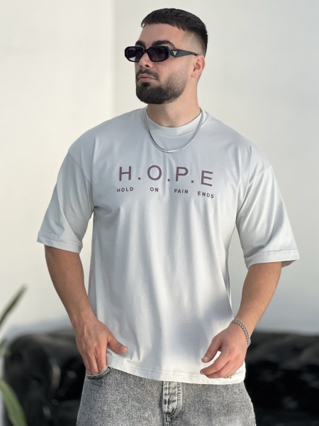 تیشرت پنبه Hold طوسی