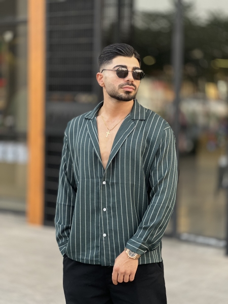 پیراهن دیپلمات آستین بلند ir سبز