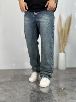 شلوار نیم بگ جین Zara آبی سبز کد 851