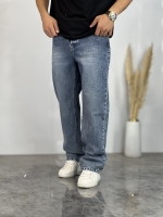 شلوار نیم بگ جین Zara آبی دریایی کد 849
