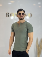 فیت شرت دکمه دار K سبز کله غازی