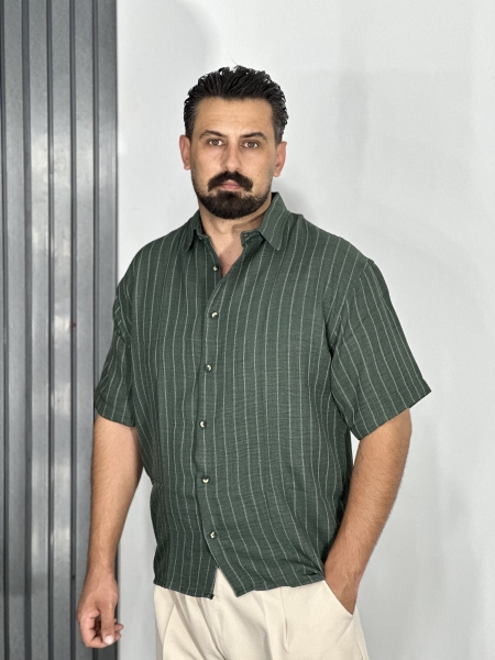 پیراهن لش باکسی مردانه رنگ سبز