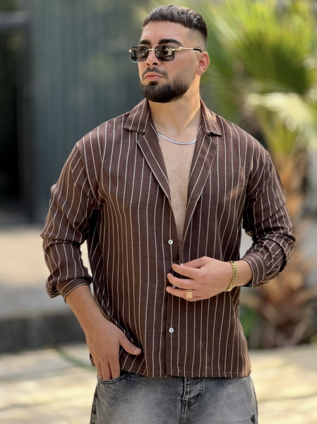 پیراهن دیپلمات RIKO قهوه ای