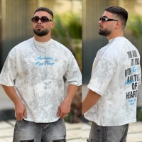 تیشرت 2نخ باکسی Clint سفید