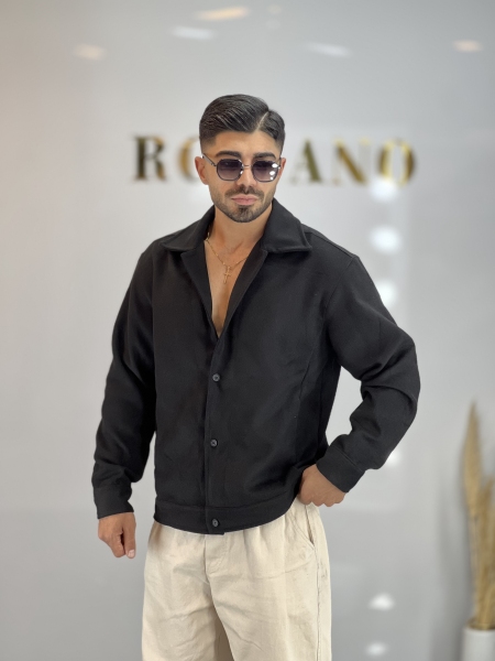 پیراهن فوتر جیب دار باکسی Shayan مشکی