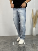 شلوار نیم بگ جین Zara آبی یخی کد 868