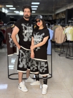 ست پست شلوارک دونخ پنبه