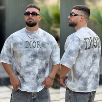 تیشرت 2نخ باکسی Dior سفید