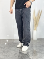 شلوار نیم بگ جین بزرگ Zara ذغالی طوسی کد 580