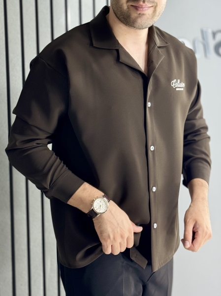 پیراهن مازراتی باکسی قهوه ای