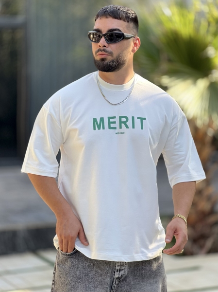 تیشرت 2نخ Merit سفید