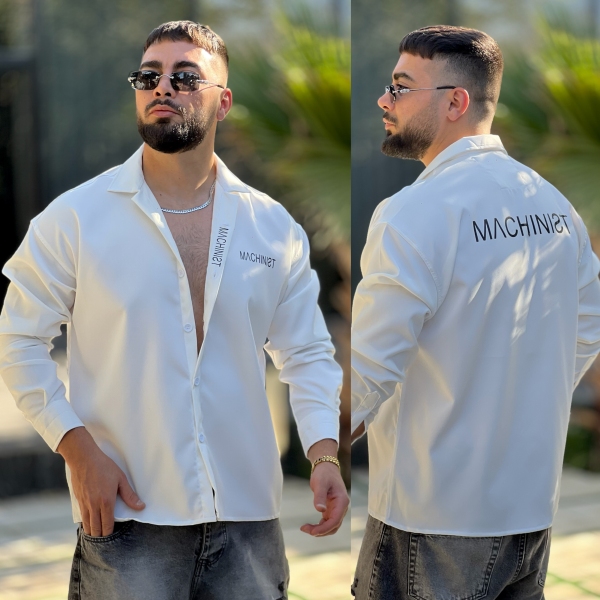 پیراهن آستین بلند Machinst سفید