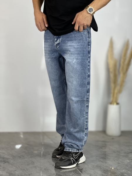 شلوار نیم بگ جین Zara آبی سیر کد988