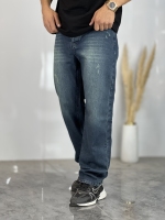 شلوار نیم بگ جین Zara آبی سبز کد977
